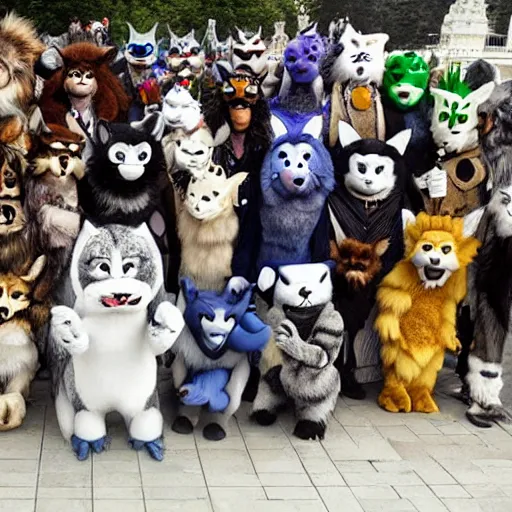 Prompt: the world’s last furry convention