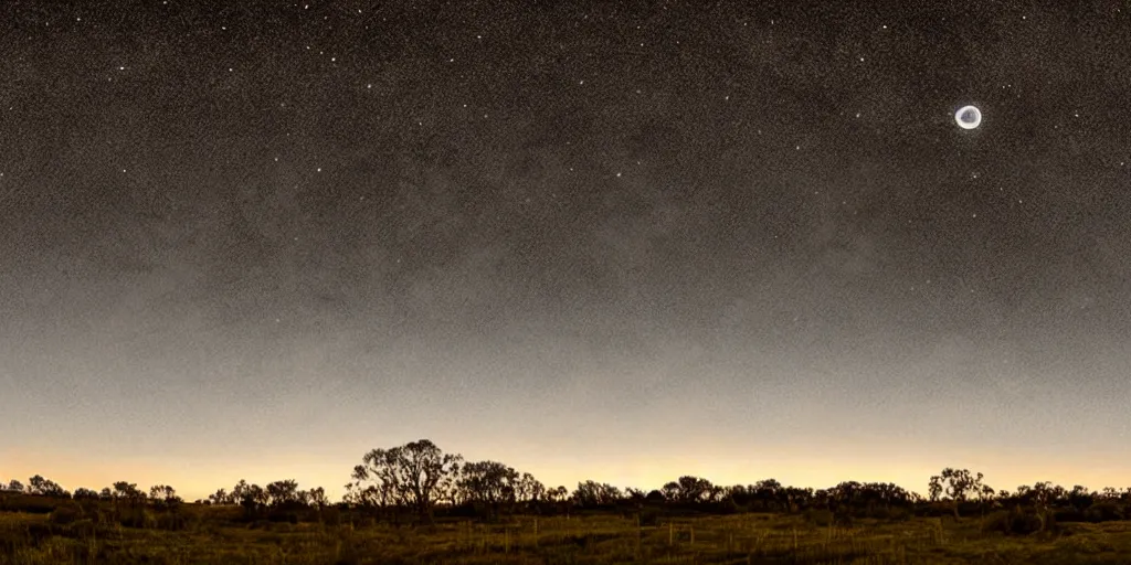 Prompt: skybox clear winter sky with puffy clouds, stars, moon, exr, hdri, polyhaven