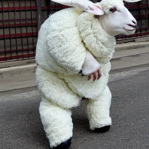 Prompt: sheep suit