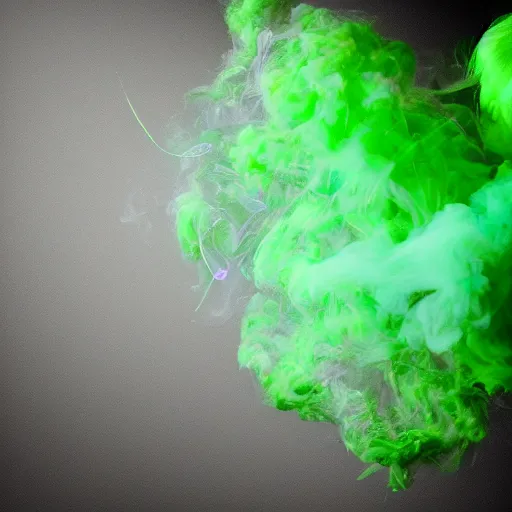 Prompt: electronic weed, crazy, wacky, dslr, realism, green smoke
