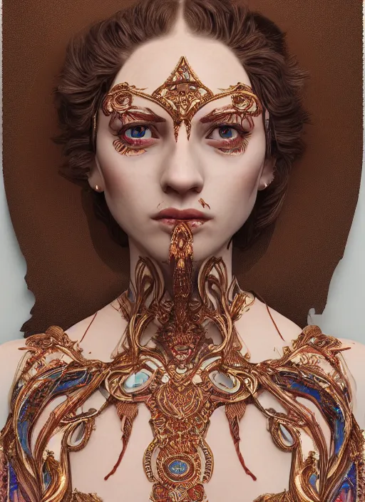 Prompt: perfect skin :: by Martine Johanna :: ornate, dynamic, particulate, rich colors, intricate, elegant, centered, artstation, smooth, sharp focus, octane render, 3d