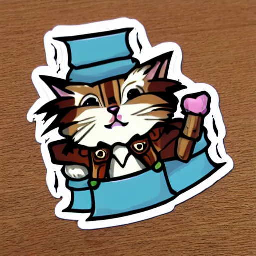 Image similar to adorable fluffy cat dnd sticker