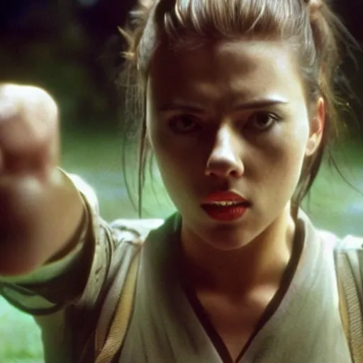 Prompt: a still of Scarlett Johansson in Battle Royale (2000)