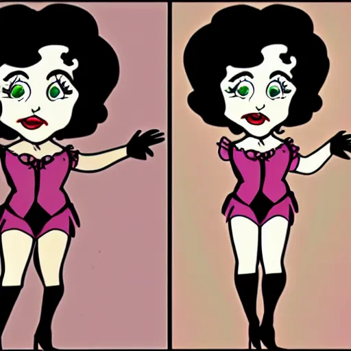 Image similar to dr. Frank n furter!! as a cute Betty boop cartoon