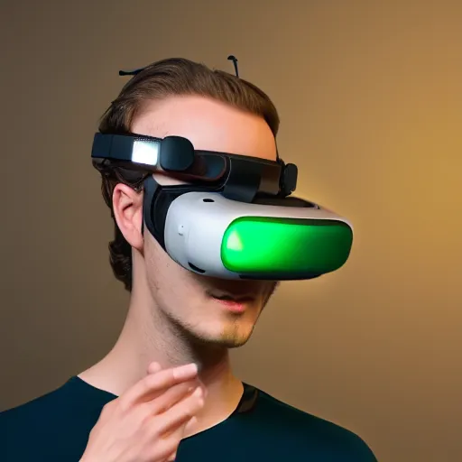 Prompt: a futuristic ergonomic virtual reality headset in the style of luigi colani, insanely integrate, 8 k, product photo, full shot, studiolight