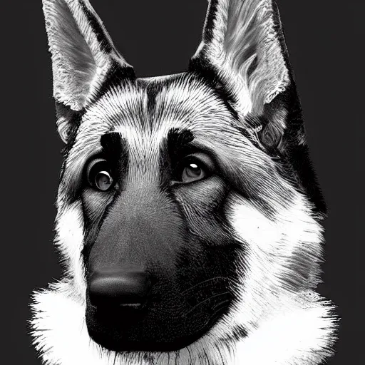 Prompt: German Shepherd Police Officer, digital art, artstation, very detailed, award winning, Furry Art,