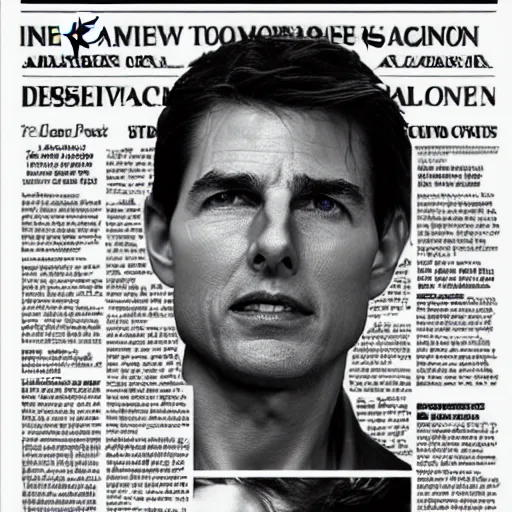 Image similar to NYTimes Tom Cruise interview about decision to shave head