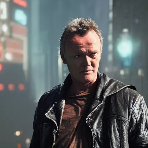 Image similar to Anthony Head as Cyberpunk Uther