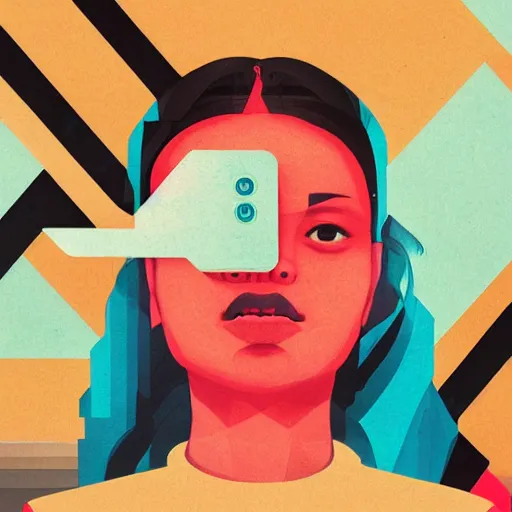 Prompt: Virtual Reality Drugs profile picture by Sachin Teng, asymmetrical, Organic Painting , Matte Painting, geometric shapes, hard edges, graffiti, street art:2 by Sachin Teng:4