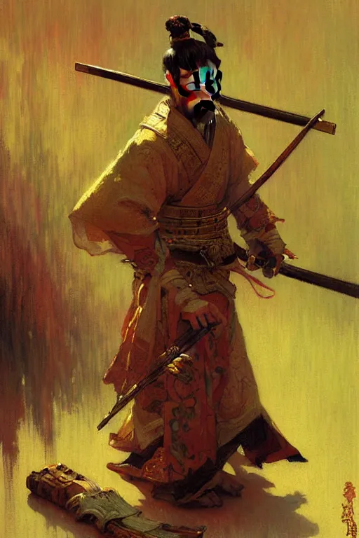 Image similar to samurai, painting by gaston bussiere, craig mullins, greg rutkowski, alphonse mucha