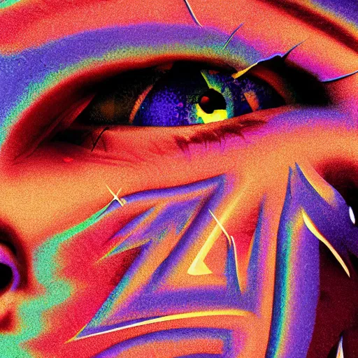 Image similar to ziggy stardust from Mars anamorphic illusion 4k