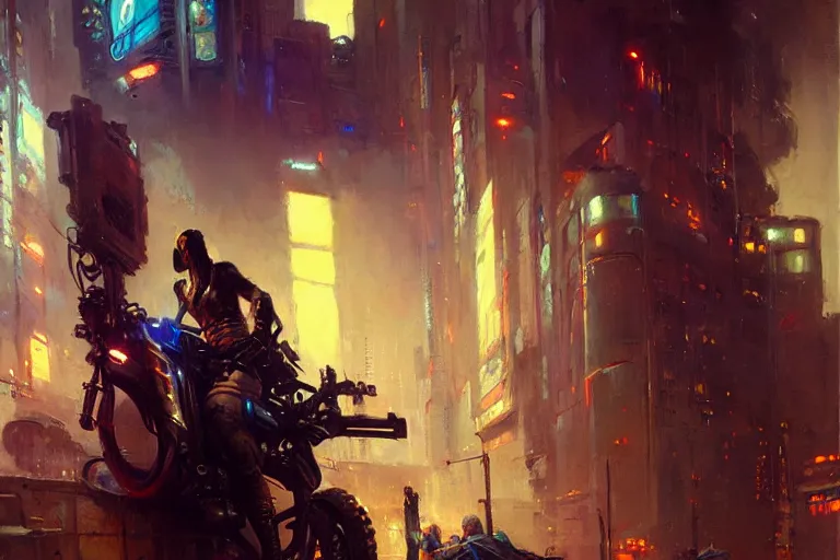 Image similar to cyberpunk, painting by gaston bussiere, craig mullins, j. c. leyendecker, greg rutkowski