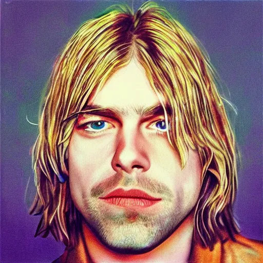 Prompt: Kurt cobain 90s album cover, highly detailed