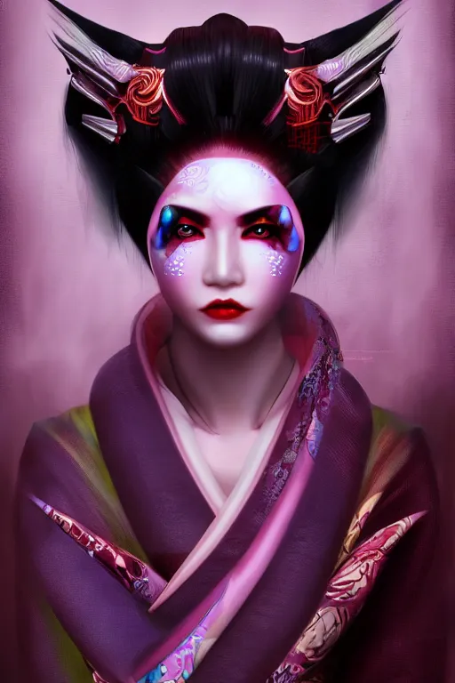 Image similar to agile geisha cyberpunk Dragon princess, digital art, 8k ,character ,realistic, portrait, hyperrealistic