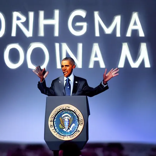 Prompt: lighting mc obama