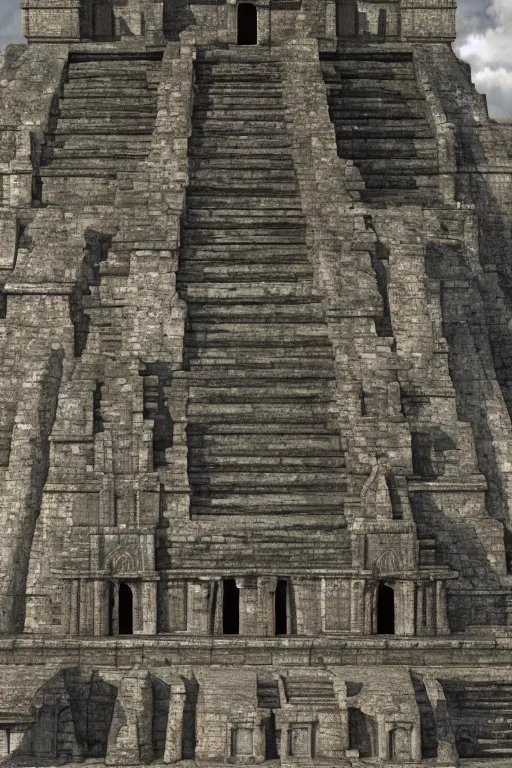 Prompt: a combination of an ancient maya temple and medieval European cathedral, photograph of the year, ultra realistic detail