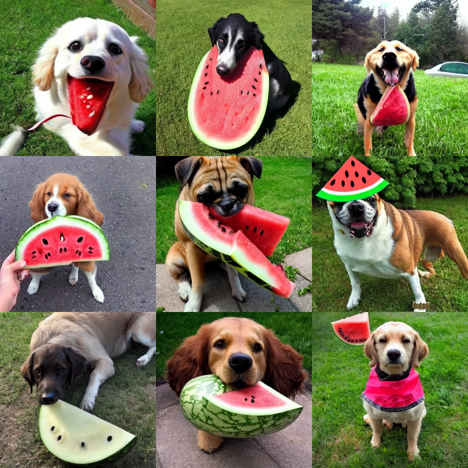 Prompt: dog watermelon hybrid