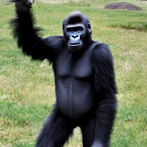 Image similar to willem dafoe in a gorilla suit