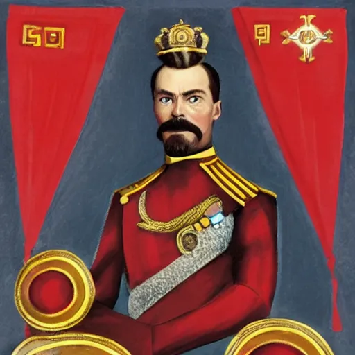 Image similar to tsar nicholas ii is iron man