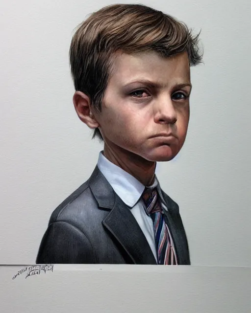 Portrait Of A 7 Year Old Child Gritty Serious Stable Diffusion 