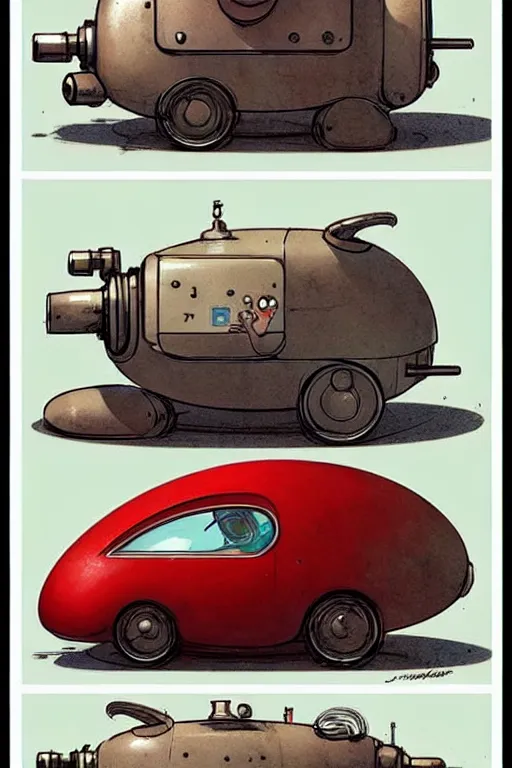 Image similar to comic layout ( ( ( ( ( 1 9 5 0 s retro future android robot fat robot mouse wagon. muted colors., ) ) ) ) ) by jean - baptiste monge,!!!!!!!!!!!!!!!!!!!!!!!!! chrome red