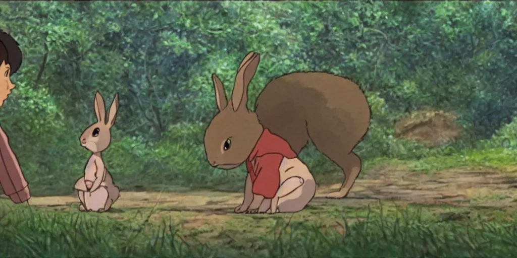 Image similar to a rabbit in the movie the secret life of arrietty, screenshot