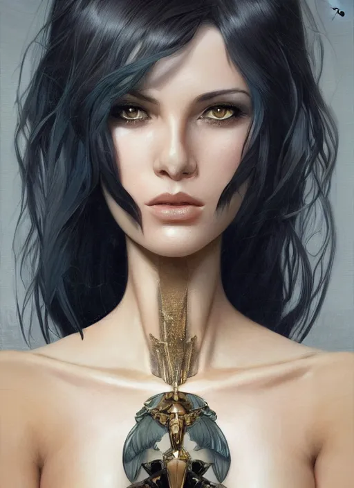 Prompt: symmetry!! nico robin, machine parts embedded into face, intricate, elegant, highly detailed, digital painting, artstation, concept art, smooth, sharp focus, illustration, art by artgerm and greg rutkowski and alphonse mucha, 8 k