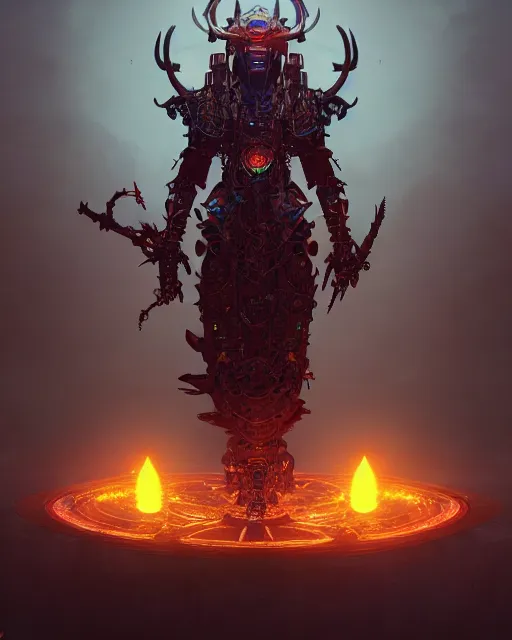 Prompt: diablo action game robot shaman by greg rutkowski, alphonse mucha, cgsociety and beeple highly detailed, cinematic lighting, octane render, unreal engine lumen, very coherent. cinematic, hyper realism, high detail, octane render, 8 k