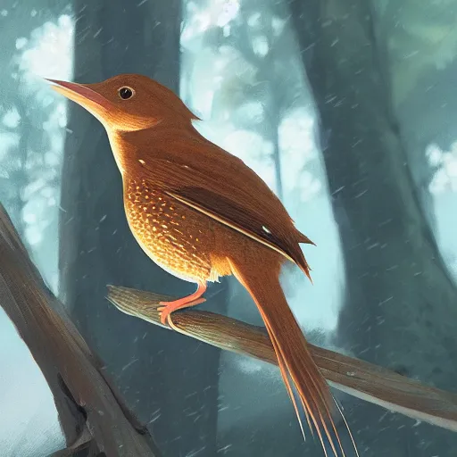 Image similar to spanish wren bird, reyezuelo listado, regulus ignicapilla, in avila pinewood, 4 k, concept art, by wlop, ilya kuvshinov, artgerm, krenz cushart, greg rutkowski, pixiv. cinematic dramatic atmosphere, sharp focus, volumetric lighting, cinematic lighting, studio quality