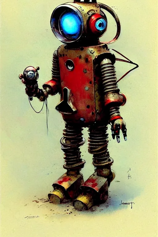 Image similar to adventurer ( ( ( ( ( 1 9 5 0 s retro future robot android robot mouse clown wagon. muted colors. ) ) ) ) ) by jean baptiste monge!!!!!!!!!!!!!!!!!!!!!!!!! chrome red