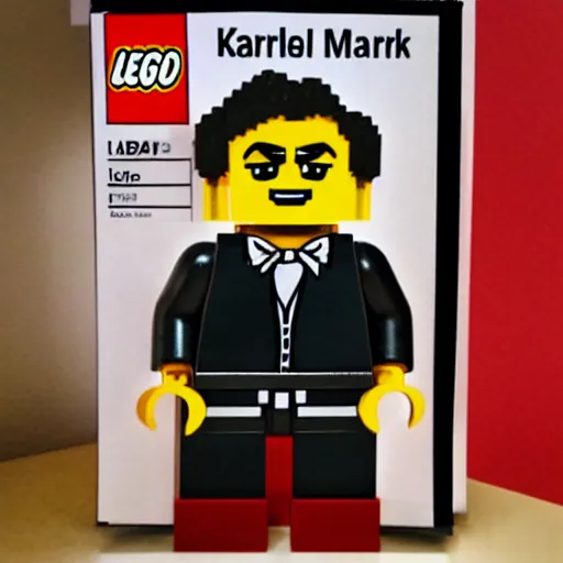 Image similar to karl marx in lego style