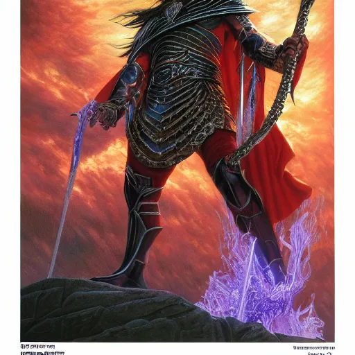 Image similar to majestic evil lord Sauron the ruler on the ring of power by Mark Brooks, Donato Giancola, Victor Nizovtsev, Scarlett Hooft, Graafland, Chris Moore