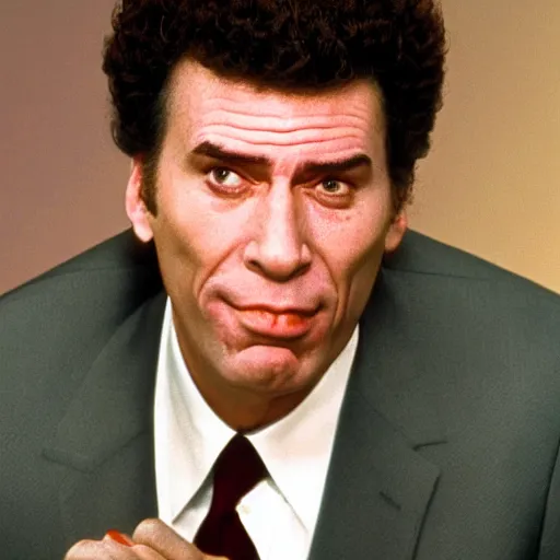 Prompt: Kramer from Seinfeld becomes president, high quality photograph