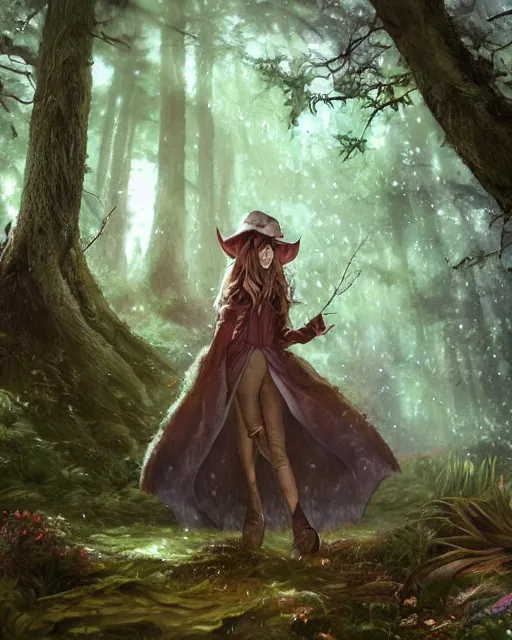 Prompt: Fox singer singing in forest, portrait, wearing hat, magical notes, fairy atmosphere, magic the gathering artwork, D&D, fantasy, cinematic lighting, centered, symmetrical, highly detailed, digital painting, artstation, concept art, smooth, sharp focus, illustration, volumetric lighting, epic Composition, 8k, art by Akihiko Yoshida and Greg Rutkowski and Craig Mullins, oil painting, cgsociety