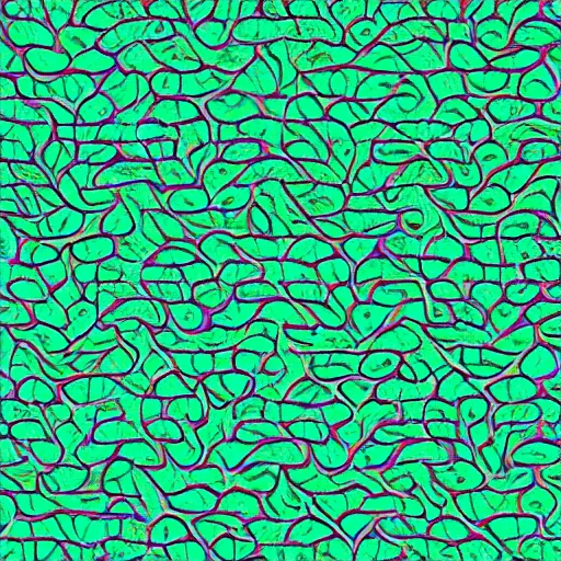 Prompt: holographic fractal pattern chrome green