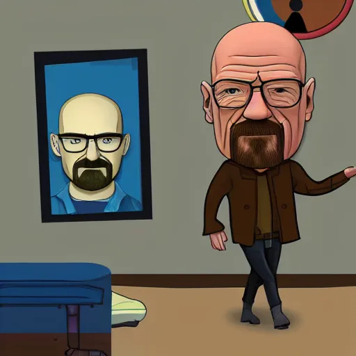 Prompt: Walter White as a Fall Guys Character