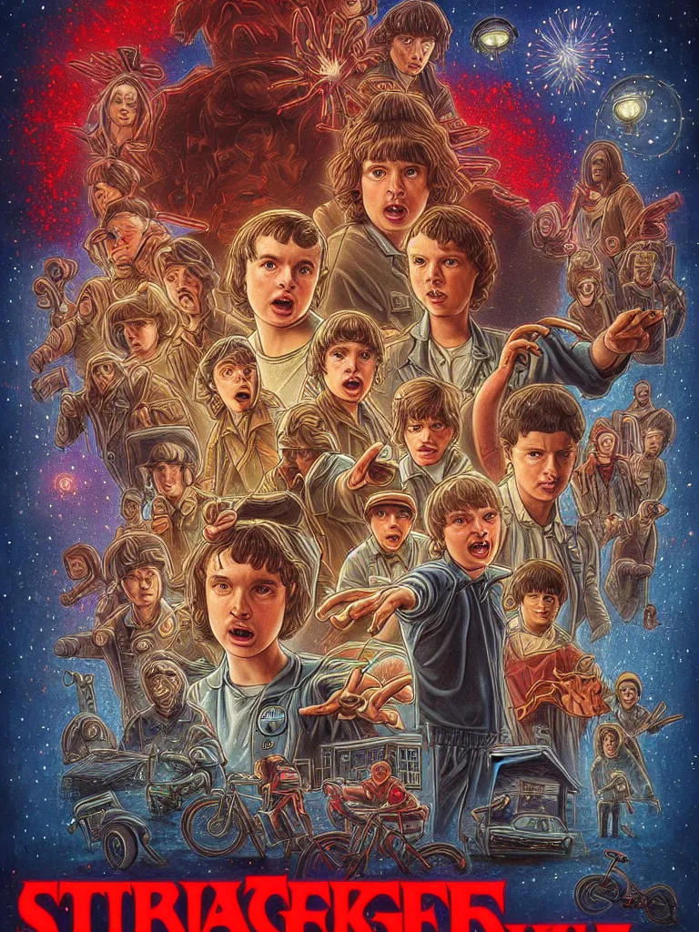 KREA - the rock in stranger things season 5 poster