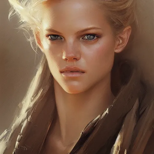 Prompt: portrait of erin heatherton, detailed face, greg rutkowski, intricate, elegant, highly detailed,