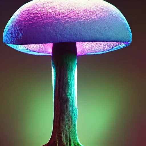 Image similar to glowing mushroom, luminescent mushroom : : dark forest : : [ illuminated by a single mushroom ] : : 8 k : : [ digital art ] : :