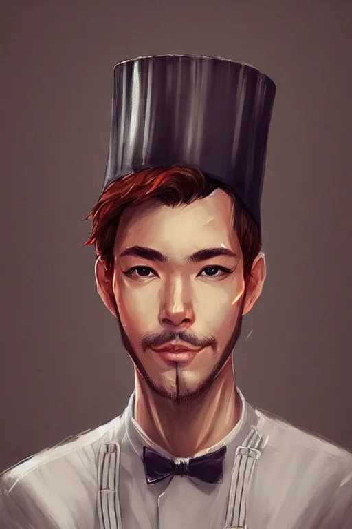 Image similar to a highly detailed portrait of a male french chef by ross tran rossdraws