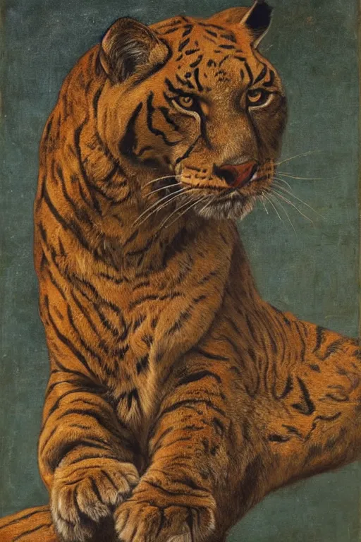 Image similar to big cat, renaissance