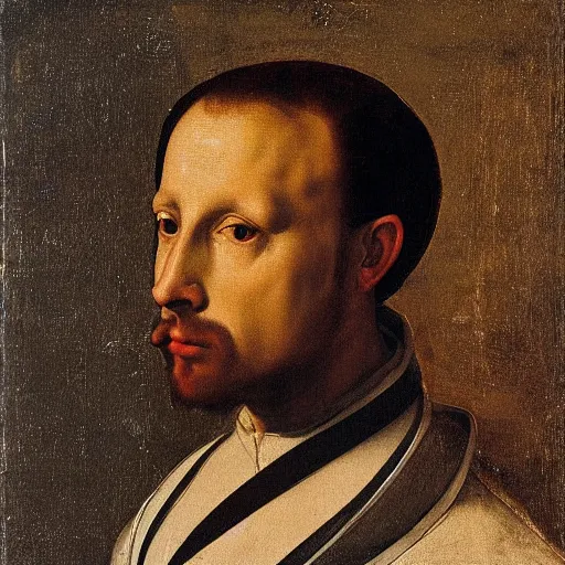 Prompt: a painting of a man with a horses face, by Agnolo Bronzino