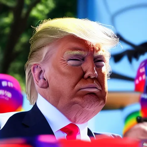 Image similar to donald trump at the pride festival