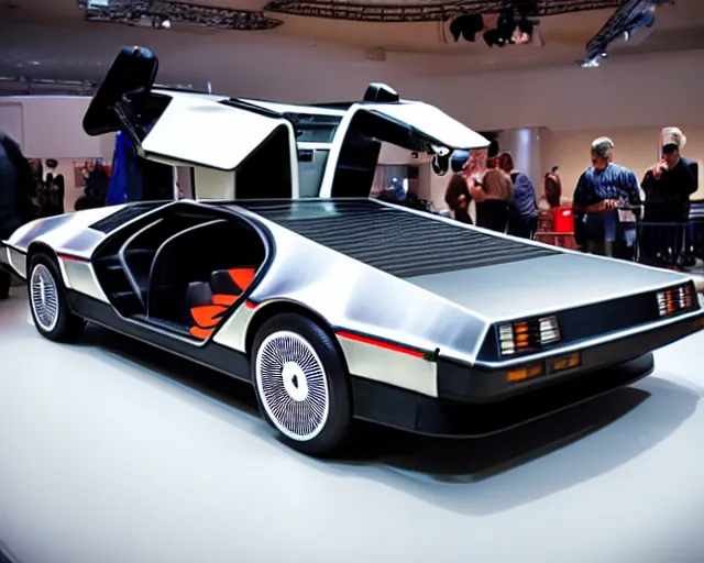 Image similar to new prototype delorean, dslr