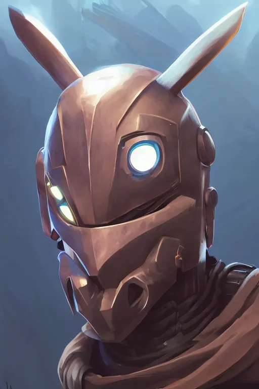 Image similar to epic mask helmet robot ninja portrait stylized as fornite style game design fanart by concept artist gervasio canda, behance hd by jesper ejsing, by rhads, makoto shinkai and lois van baarle, ilya kuvshinov, rossdraws global illumination radiating a glowing aura global illumination ray tracing hdr render in unreal engine 5