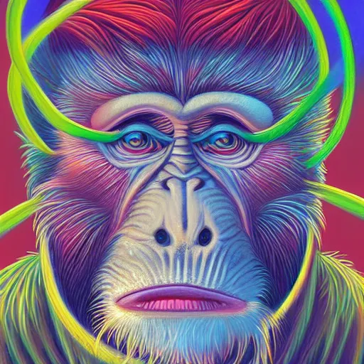 Image similar to Snow Monkey By Casey Weldon and Martine Johana, rich colors, intricate, elegant, highly detailed, high contrast, vivid colors, centered, digital painting, artstation, concept art, smooth, sharp focus, HDR, illustration