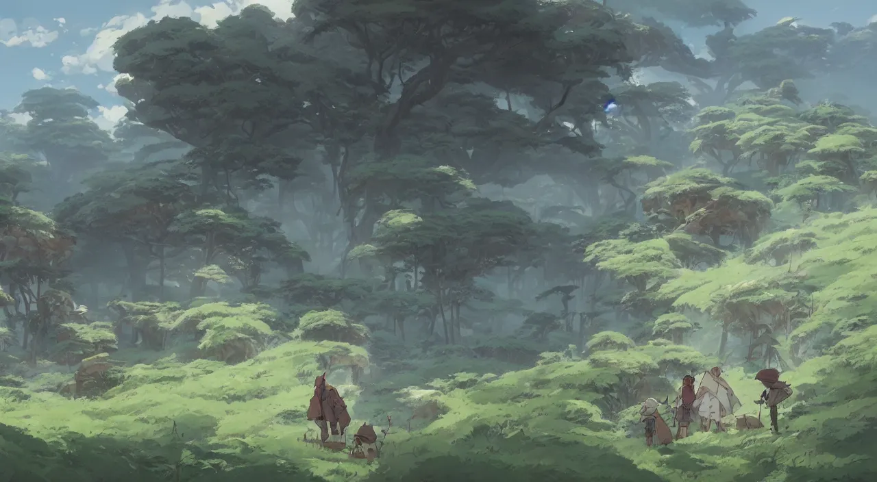 Prompt: a land divided, by studio ghibli and greg rutkowski,