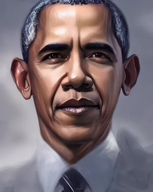 Image similar to portrait of holy mythical god barack obama, fantasy, intricate, elegant, highly detailed, digital painting, artstation, concept art, smooth, sharp focus, illustration, by artgerm and greg rutkowski