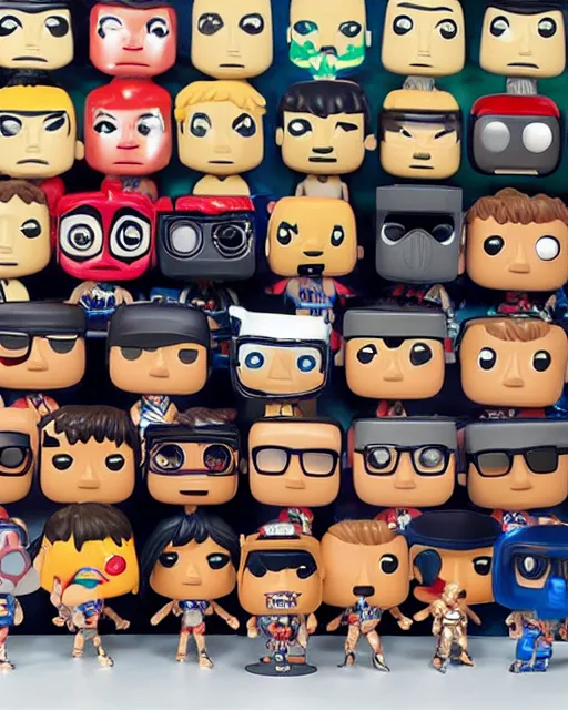 Image similar to Wrestler Funko Pop. Photographic, photography