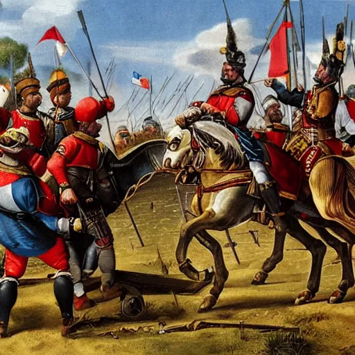 Image similar to Battle of Pavia in 1525, Landsknecht vs Swiss pikemen